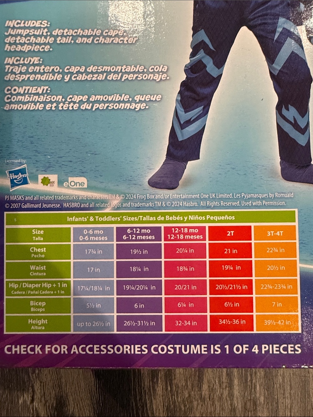 PJ Masks Catboy Toddler Costume - Blue 2T - Picture 4 of 4